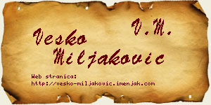 Vesko Miljaković vizit kartica